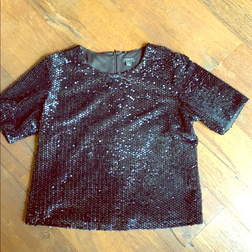 SOLD Ann Taylor matte sequin top